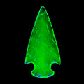 Uranium Glass Arrowhead V2