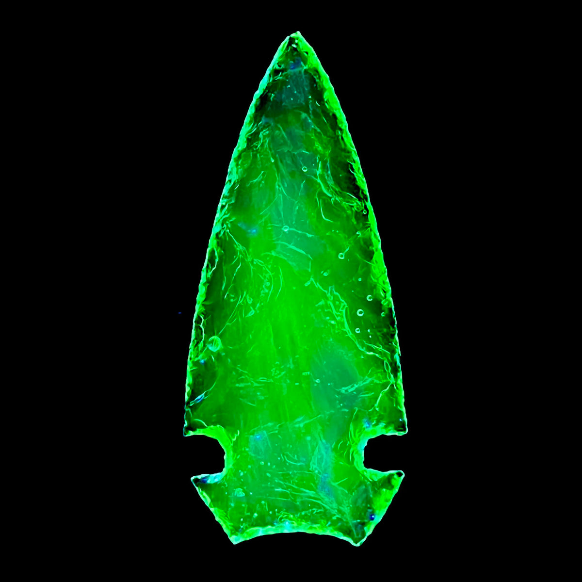 Uranium Glass Arrowhead V1